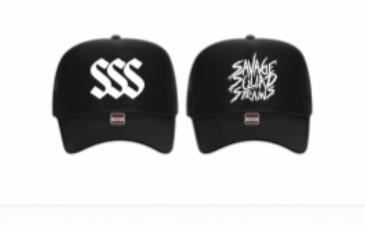 Savage Squad varsity tee, front and back